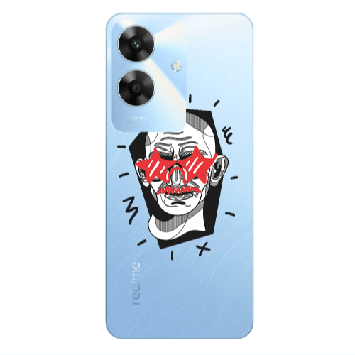 Realme Note 60 Star glasses Transparent Silicone TPU Θήκη