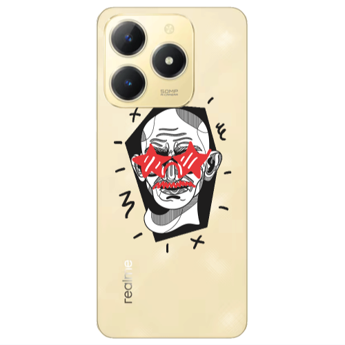 Realme C61 Star glasses Transparent Silicone TPU Θήκη
