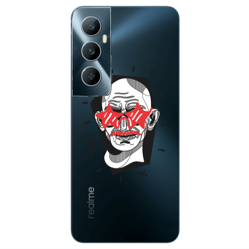 Realme C65 Star glasses Transparent Silicone TPU Θήκη