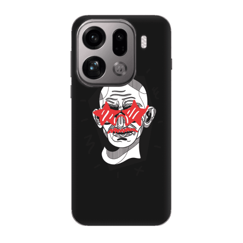 Oppo Find X9 Pro Star glasses Black Colored Silicone TPU Θήκη