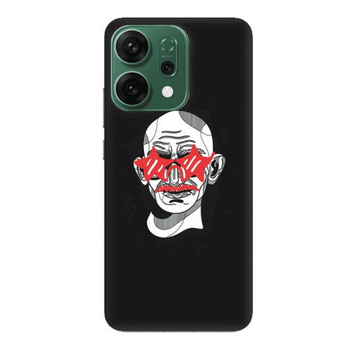 Oppo RENO 14 Star glasses Black Colored Silicone TPU Θήκη