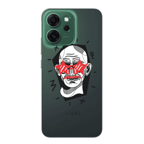 Oppo 14 F Star glasses Transparent Silicone TPU Θήκη