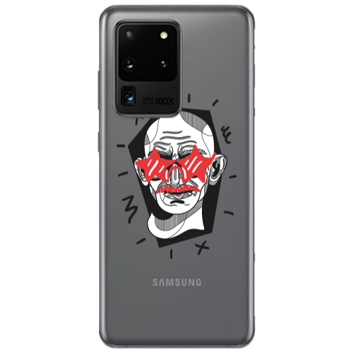 Samsung S20 Ultra Star glasses Transparent Silicone TPU Θήκη