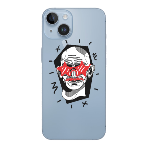 Apple iPhone 14  Star glasses Transparent Silicone TPU Θήκη