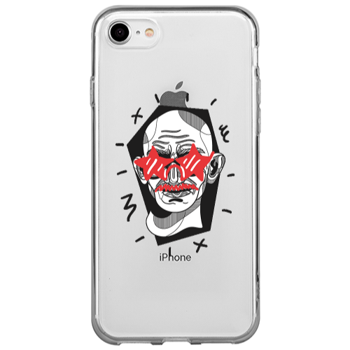 Apple iPhone 7 Star glasses Transparent Silicone TPU Θήκη
