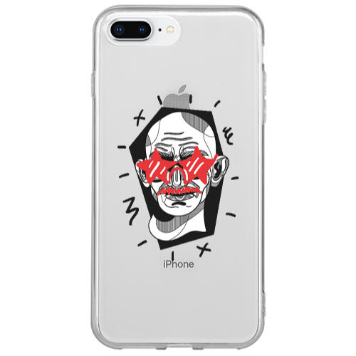 Apple iPhone 7 Plus Star glasses Transparent Silicone TPU Θήκη