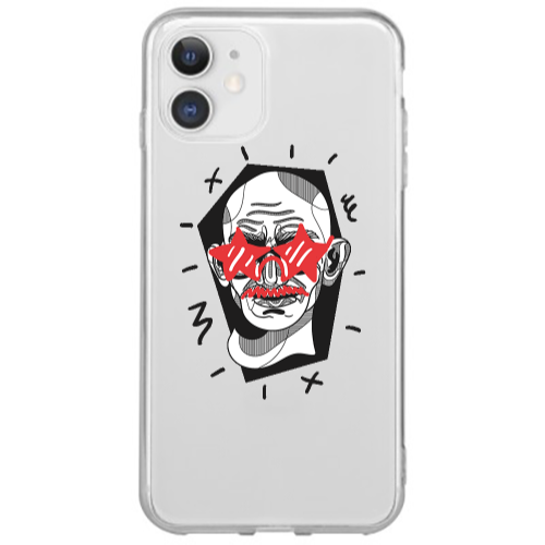Apple iPhone 12 Mini Star glasses Transparent Silicone TPU Θήκη