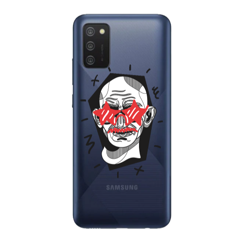 Samsung A03S Star glasses Transparent Silicone TPU Θήκη
