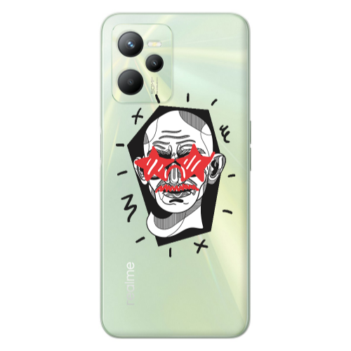 Realme C35 Star glasses Transparent Silicone TPU Θήκη