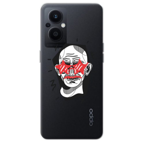 Oppo Reno 7 Lite Star glasses Transparent Silicone TPU Θήκη
