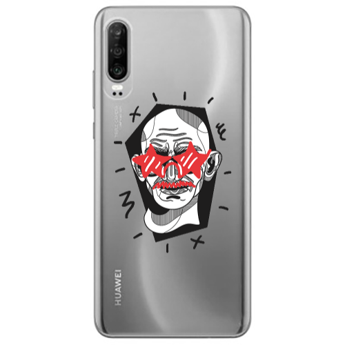 Huawei P30 Star glasses Transparent Silicone TPU Θήκη