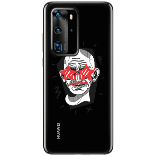 Huawei P40 Pro Star glasses Transparent Silicone TPU Θήκη