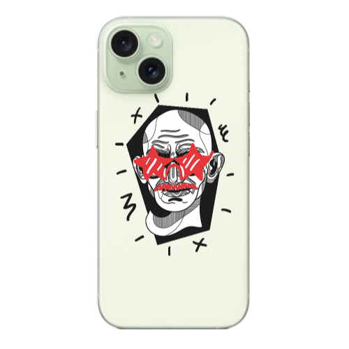 Apple iPhone 15 Plus Star glasses Transparent Silicone TPU Θήκη