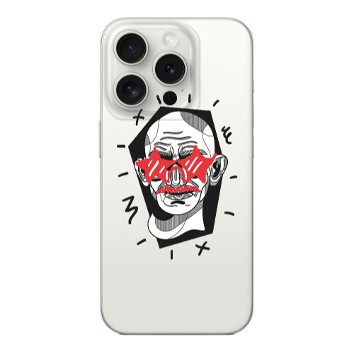 Apple iPhone 15 Pro Max Star glasses Transparent Silicone TPU Θήκη