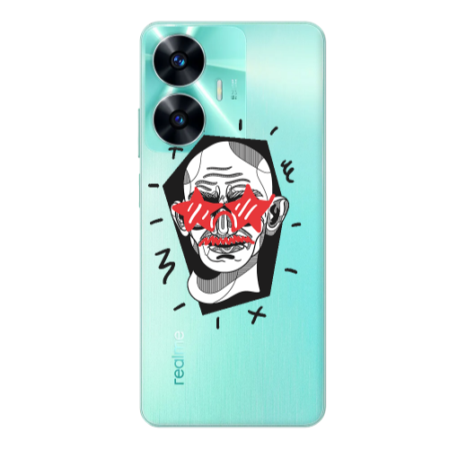 Realme C55 Star glasses Transparent Silicone TPU Θήκη