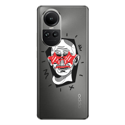 Oppo Reno10 5G Star glasses Transparent Silicone TPU Θήκη