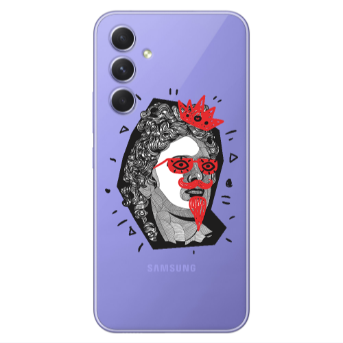Samsung A56 Glasses crown Transparent Silicone TPU Θήκη