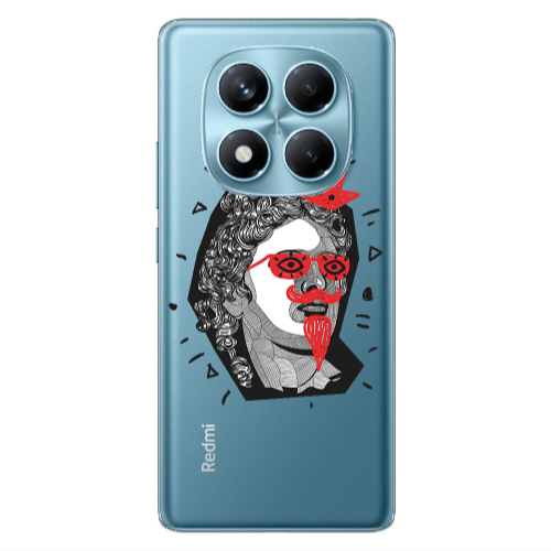 Xiaomi Redmi Note 14 Pro Glasses crown Transparent Silicone TPU Θήκη