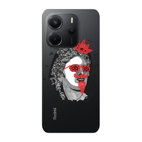 Xiaomi Redmi Note 14 Glasses crown Transparent Silicone TPU Θήκη