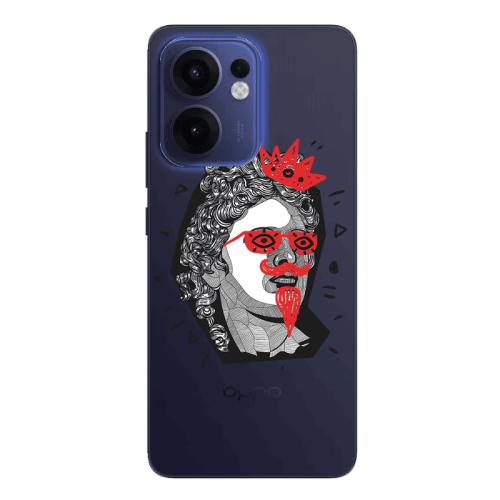 Oppo Reno13 FS Glasses crown Transparent Silicone TPU Θήκη