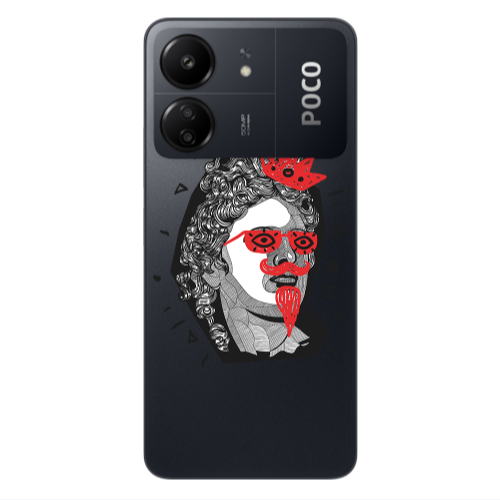 Xiaomi Poco C65 Glasses crown Transparent Silicone TPU Θήκη