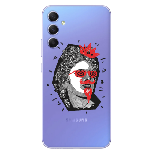 Samsung A16 Glasses crown Transparent Silicone TPU Θήκη