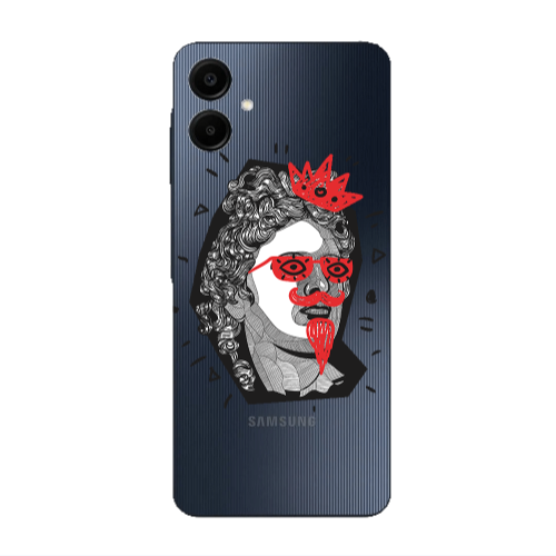 Samsung A06 Glasses crown Transparent Silicone TPU Θήκη