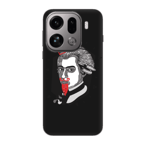 Oppo Find X9 Pro Bearded Black Colored Silicone TPU Θήκη