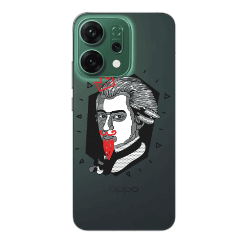 Oppo RENO 14 Bearded Transparent Silicone TPU Θήκη