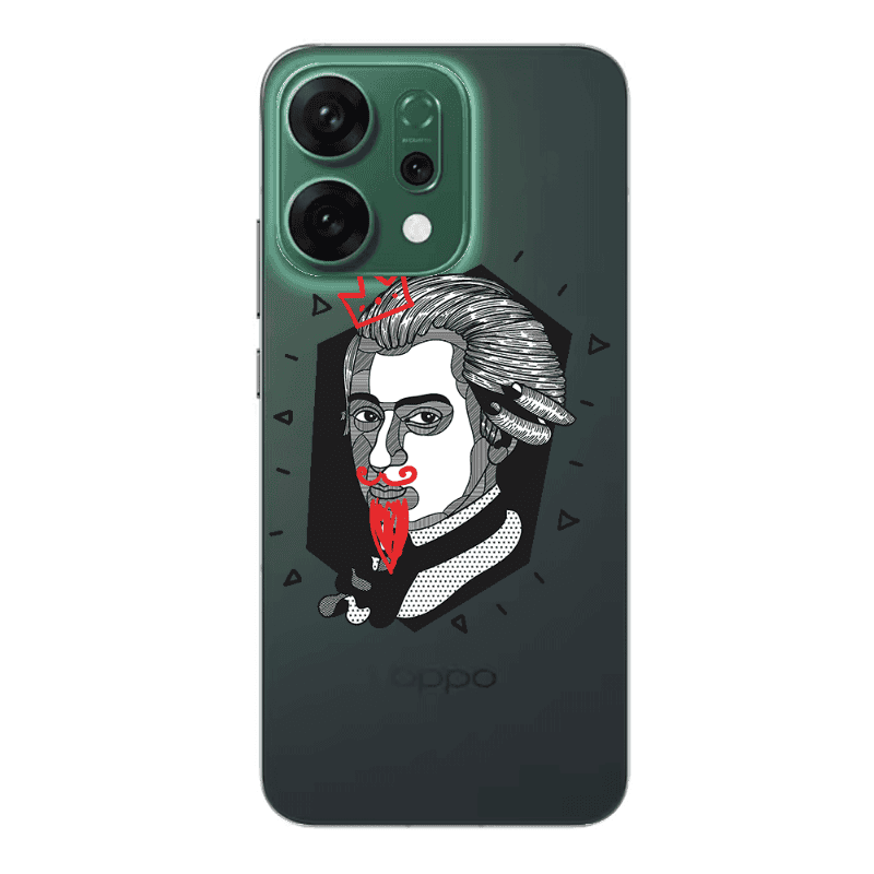Oppo RENO 14 Bearded Transparent Silicone TPU Θήκη