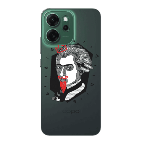 Oppo 14 F Bearded Transparent Silicone TPU Θήκη