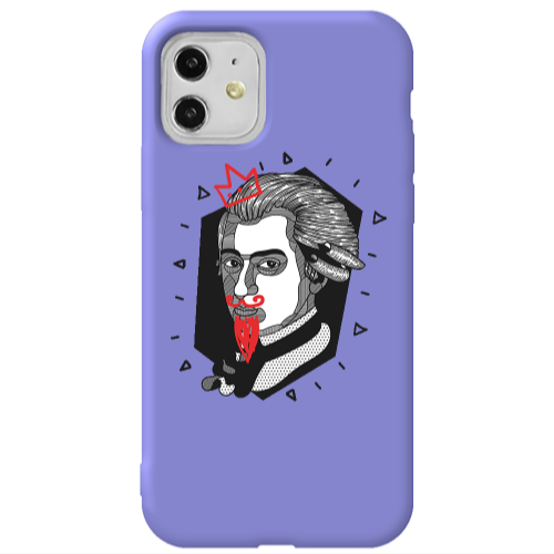 Apple iPhone 11  Bearded Purple Colored Silicone TPU Θήκη