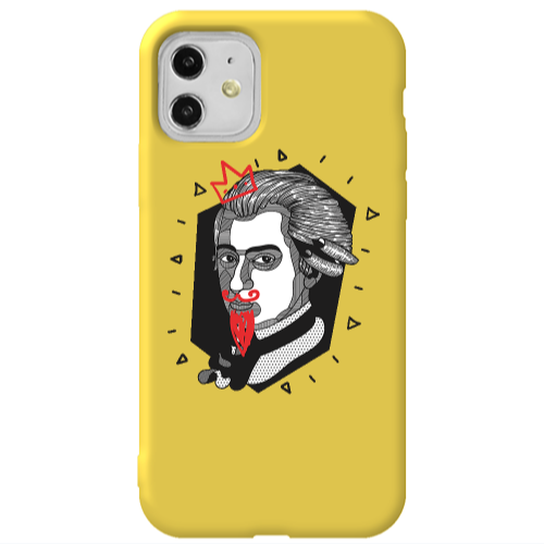 Apple iPhone 11  Bearded Yellow Colored Silicone TPU Θήκη