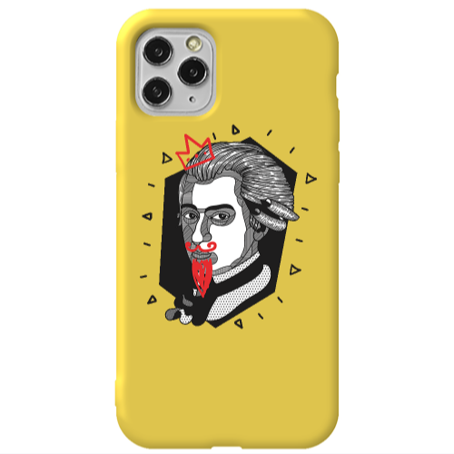 Apple iPhone 11 Pro Bearded Yellow Colored Silicone TPU Θήκη