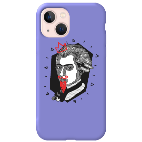 Apple iPhone 13 Bearded Purple Colored Silicone TPU Θήκη