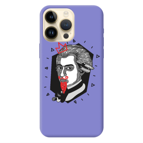 Apple iPhone 13 Pro Max Bearded Purple Colored Silicone TPU Θήκη