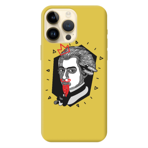Apple iPhone 13 Pro Max Bearded Yellow Colored Silicone TPU Θήκη