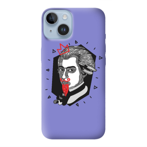 Apple iPhone 14 Plus Bearded Purple Colored Silicone TPU Θήκη