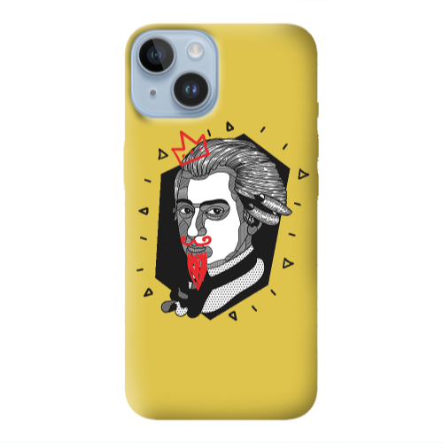 Apple iPhone 14 Plus Bearded Yellow Colored Silicone TPU Θήκη
