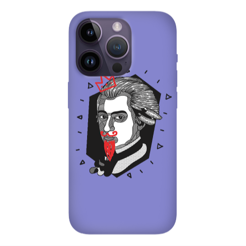 Apple iPhone 14 Pro  Bearded Purple Colored Silicone TPU Θήκη