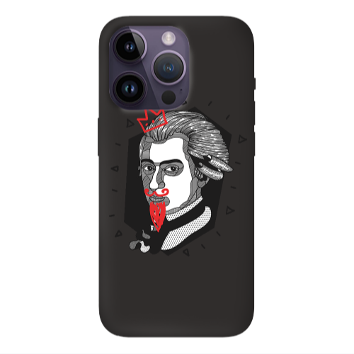 Apple iPhone 14 Pro Max Bearded Black Colored Silicone TPU Θήκη