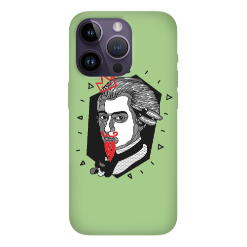 Apple iPhone 14 Pro Max Bearded Light Green Colored Silicone TPU Θήκη