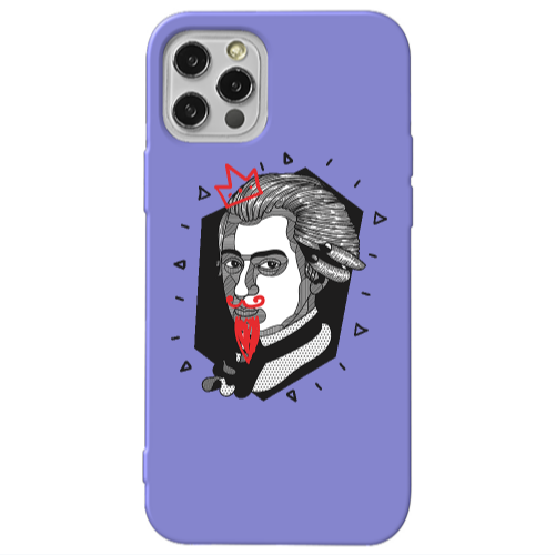 Apple iPhone 13 Pro Bearded Purple Colored Silicone TPU Θήκη