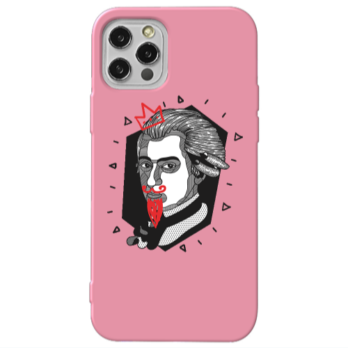 Apple iPhone 13 Pro Bearded Pink Colored Silicone TPU Θήκη