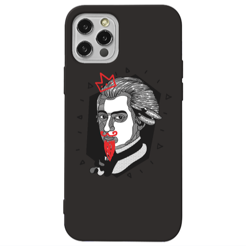 Apple iPhone 13 Pro Bearded Black Colored Silicone TPU Θήκη