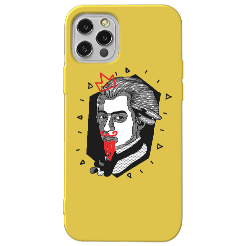 Apple iPhone 13 Pro Bearded Yellow Colored Silicone TPU Θήκη