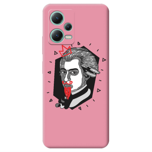 Xiaomi Redmi Note 12 Pro 5G Bearded Pink Colored Silicone TPU Θήκη