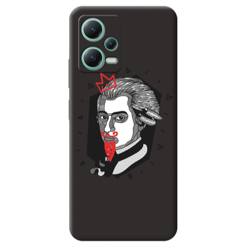 Xiaomi Redmi Note 12 Pro 5G Bearded Black Colored Silicone TPU Θήκη