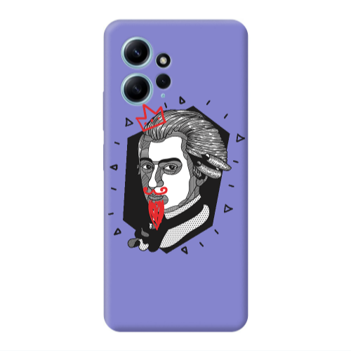 Xiaomi Redmi Note 12 4G Bearded Purple Colored Silicone TPU Θήκη