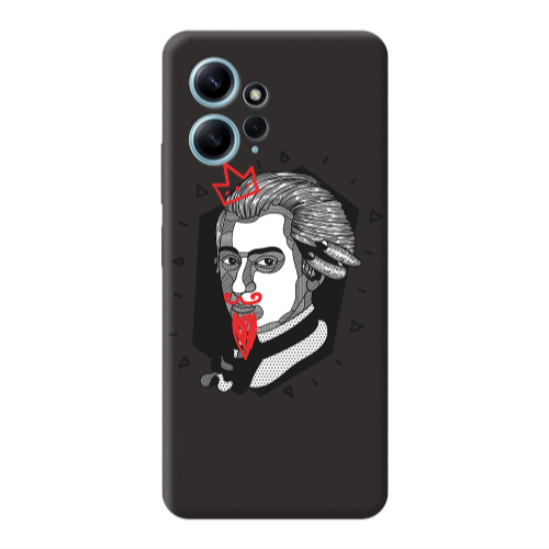 Xiaomi Redmi Note 12 4G Bearded Black Colored Silicone TPU Θήκη